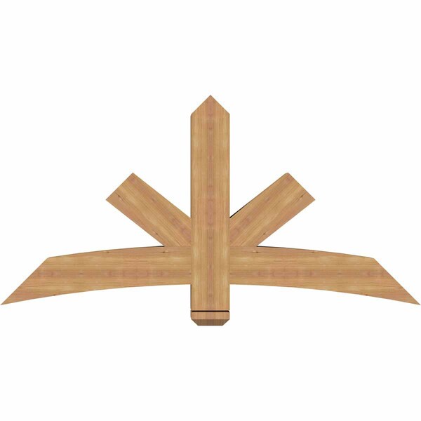 Ekena Millwork Alberta Smooth Timber Gable Bracket, Western Red Cedar, 60"W x 30"H x 5 1/2"D x 5 1/2"F, 12/12 Pitch GBW060X30X0606ALB00SWR - main